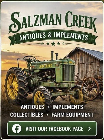 Salzman Creek Antiques and Implements — antiques, implements, collectibles, and farm equipment